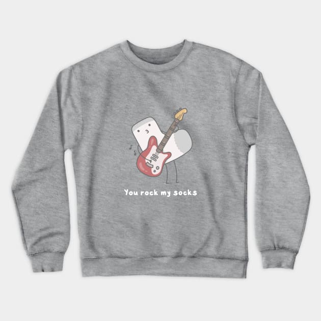 Rock my socks Crewneck Sweatshirt by pbanddoodles